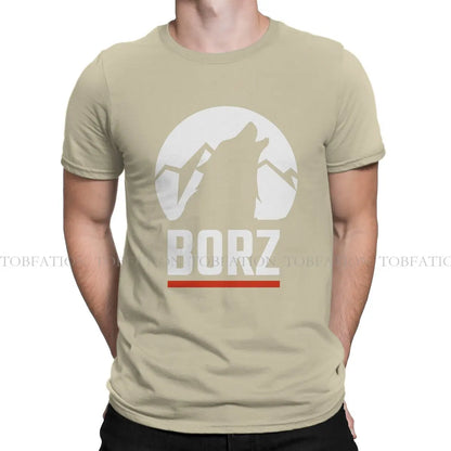 T-Shirt Coton Pur Borz Loup Tchétchène – Streetwear Harajuku, Col Rond | S à 6XL | 10 Coloris - BLACKBEARD OUTDOOR INDUSTRIES