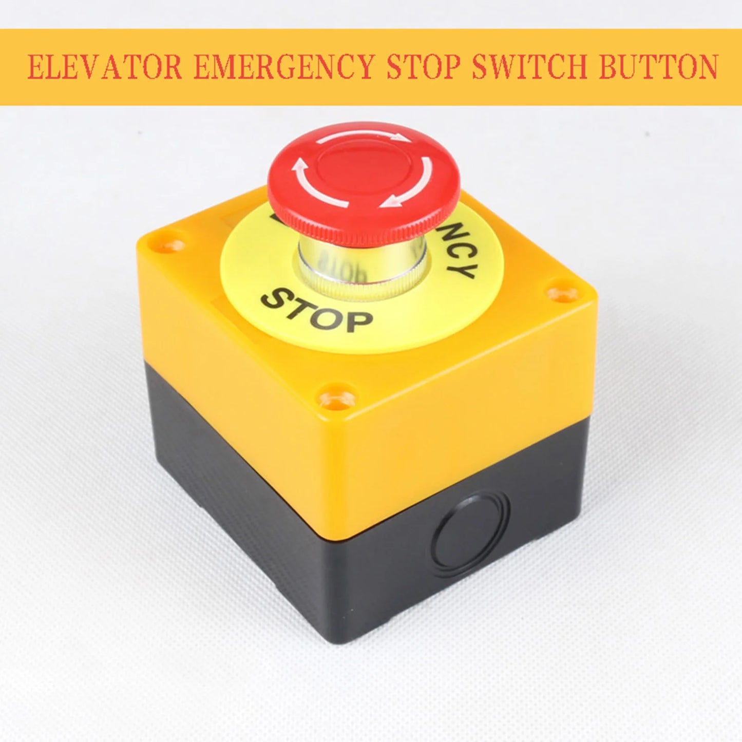 Bouton d’Arrêt d’Urgence 660V 10A Étanche — Champignon Rouge avec Capot Anti-Pluie - BLACKBEARD OUTDOOR INDUSTRIES