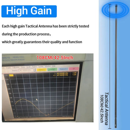 Antenne Tactique Pliable ABBREE AR-152A SMA-Female – VHF/UHF 144/430MHz – Pour Radios Baofeng / UV-5R / UV-82 / UV-13 PRO / Quansheng K5 - BLACKBEARD OUTDOOR INDUSTRIES