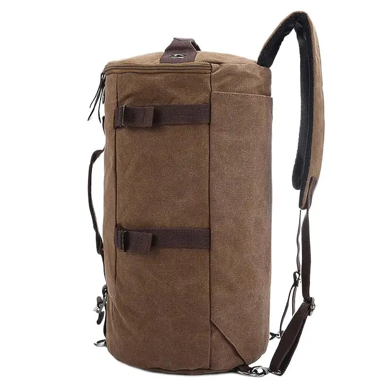 Sac à dos homme en toile et cuir – Voyage et ordinateur