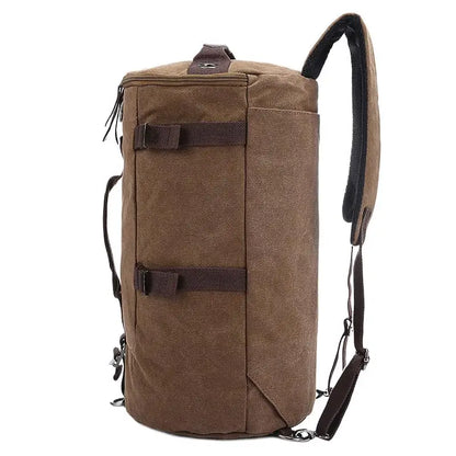 Sac à dos homme en toile et cuir – Voyage et ordinateur