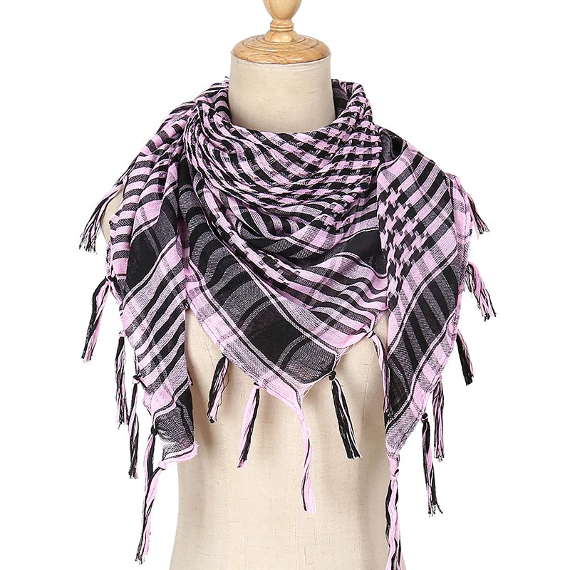 Shemagh Keffiyeh Tactique Désert – Écharpe Tête & Cou Unisexe 98x98 cm Polyester