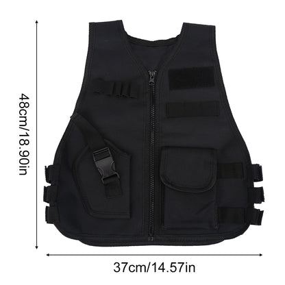 Gilet Tactique Enfant MOLLE – Oxford 600D, Réglable, Airsoft & Jeux Outdoor