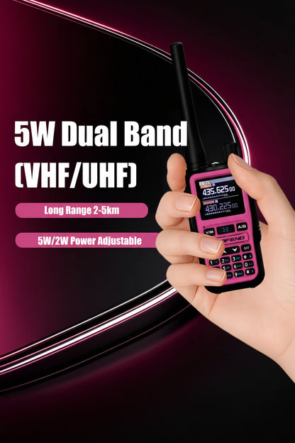 Talkie-Walkie Rose Baofeng U5R Mini – Bluetooth, 999 Canaux, USB-C, IP45