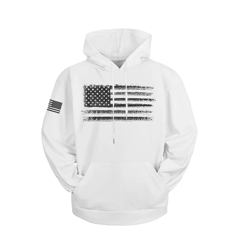 Hoodie Camouflage 3D Drapeau Américain — Sweat à Capuche Patriotique USA Imprimé Homme Femme Enfant - BLACKBEARD OUTDOOR INDUSTRIES