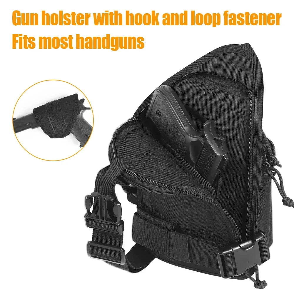 Sacoche holster discrète bandoulière en nylon 1000D