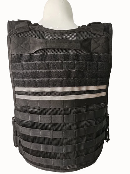 Gilet Tactique MOLLE Ajustable – Oxford Haute Densité, Bandes Réfléchissantes, Détachement Rapide | Airsoft, Sécurité