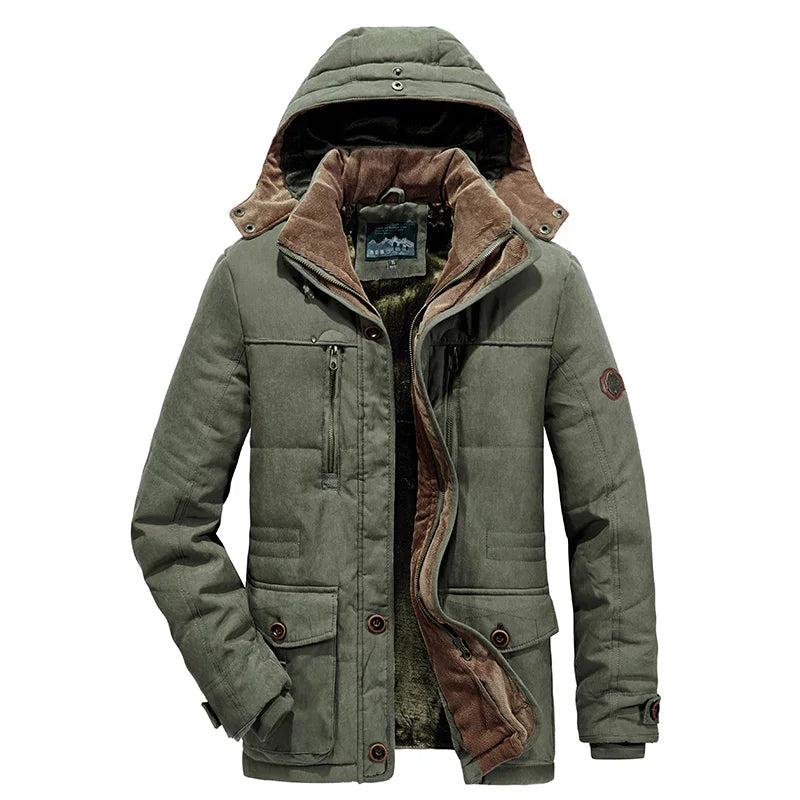 Parka Homme Hiver Coupe-Vent à Capuche Amovible – Polaire Chaude Grande Taille S-6XL - BLACKBEARD OUTDOOR INDUSTRIES
