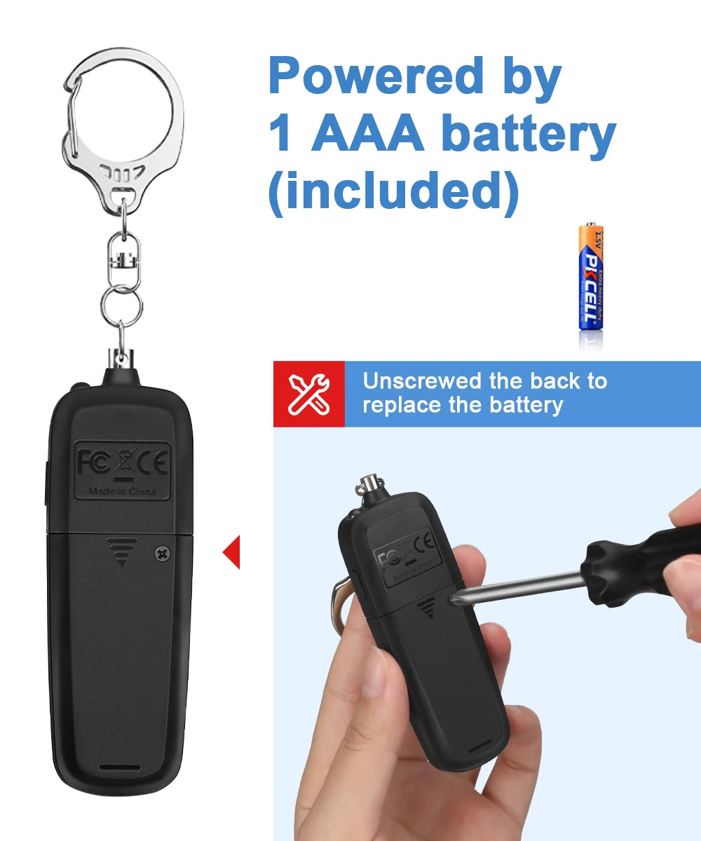 Camaroa Alarme porte clé avec leds 130dB Ma boutique