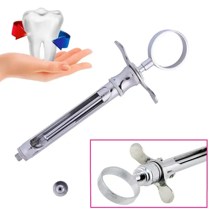 Seringue Dentaire Aspirante en Acier Inoxydable avec Embout – Instrument Chirurgical Dentaire Ma boutique