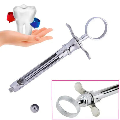 Seringue Dentaire Aspirante en Acier Inoxydable avec Embout – Instrument Chirurgical Dentaire Ma boutique