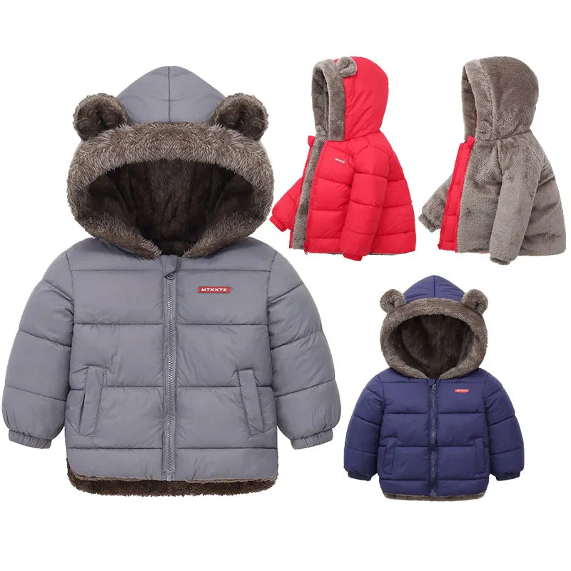 Veste Bébé Fille & Garçon à Capuche en Coton Épais et Douillet – Manteau Polaire et Rembourré en Cachemire – Vêtement d’Hiver Chaud pour Enfants 4-6 Ans - BLACKBEARD OUTDOOR INDUSTRIES