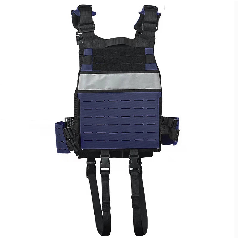 Gilet d'intervention secours MOLLE léger, dégagement rapide, rouge ou bleu