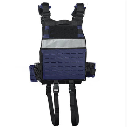 Gilet d'intervention secours MOLLE léger, dégagement rapide, rouge ou bleu