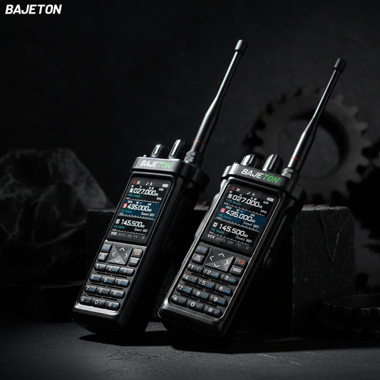 BAJETON BJ-9000 – talkie-walkie APRS GPS 10W, VHF/UHF & CB 27 MHz, récepteur AM/FM/SSB, programmation Bluetooth, USB‑C, triple veille - BLACKBEARD OUTDOOR INDUSTRIES