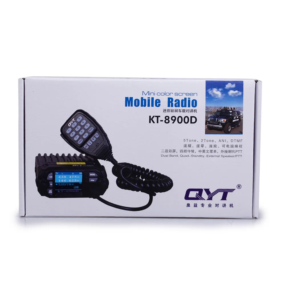 QYT KT-8900D Talkie-Walkie Mobile Radio VHF/UHF Double Bande – 25W, 200 Canaux, Quad Watch - BLACKBEARD OUTDOOR INDUSTRIES