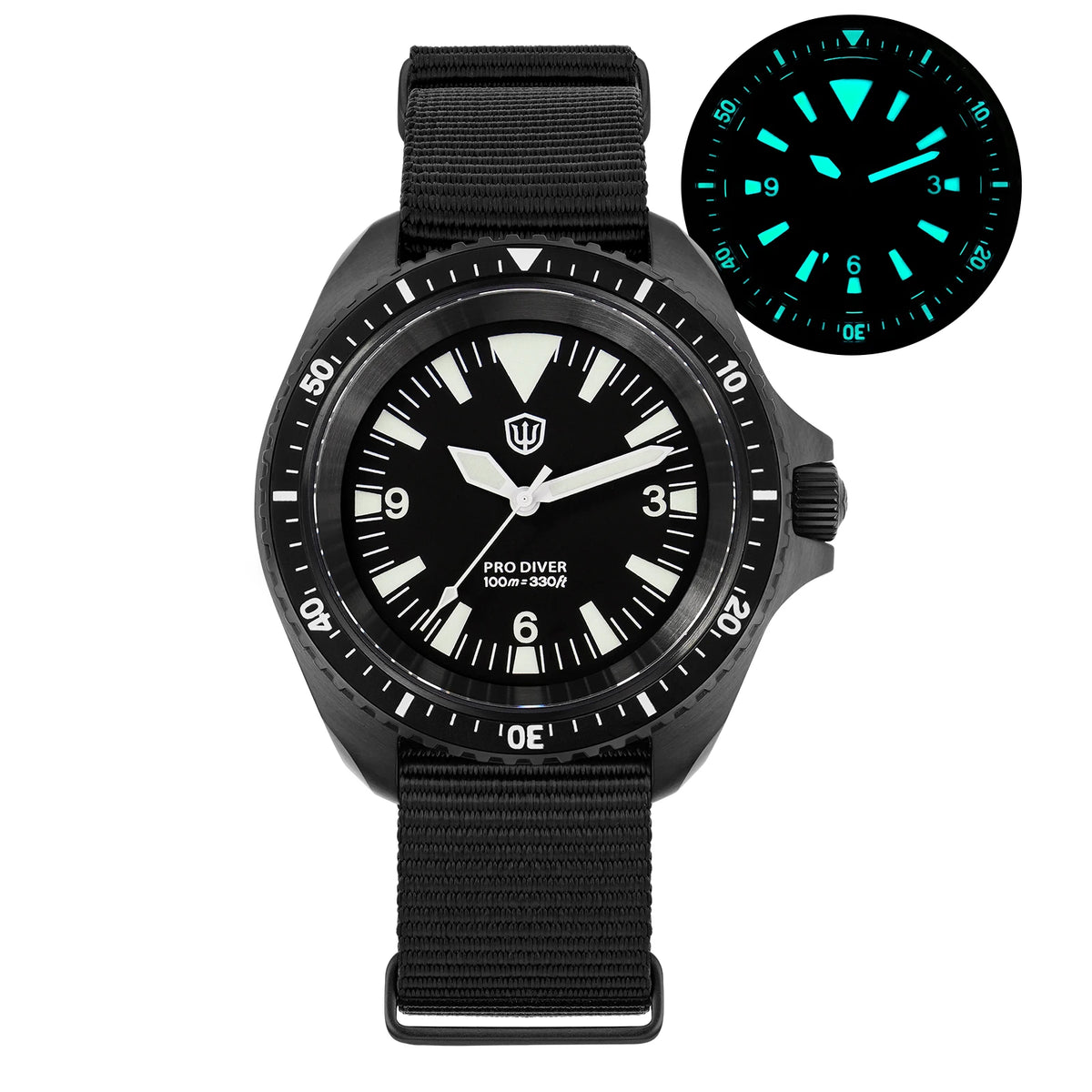 Montre militaire WD1980 avec verre saphir 39 mm
