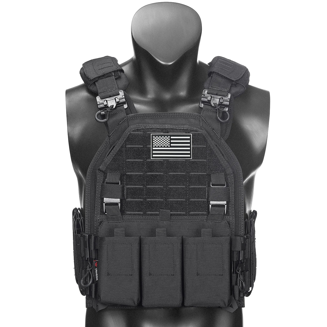 Porte Plaque Tactique MOLLE - (Inclus Drapeau US) - BLACKBEARD OUTDOOR INDUSTRIES