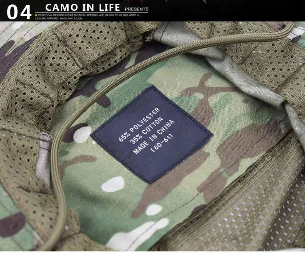 Chapeau Tactique Camo Unisexe – Casquette de Pêche, Randonnée et Soleil - BLACKBEARD OUTDOOR INDUSTRIES