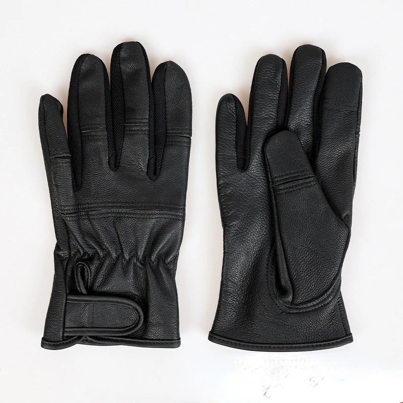 Gants Moto Cuir de Mouton Tactiles — Protection & Confort - BLACKBEARD OUTDOOR INDUSTRIES