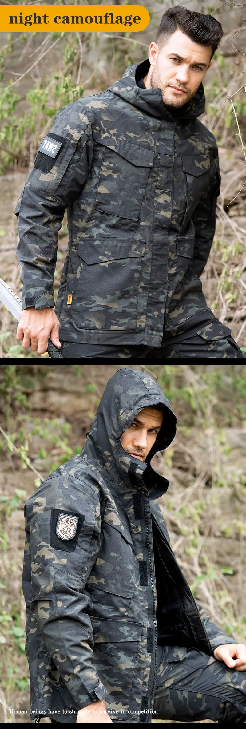 Veste Tactique Homme M65 | HAN WILD – Imperméable, Coupe-Vent, Multifonction - BLACKBEARD OUTDOOR INDUSTRIES