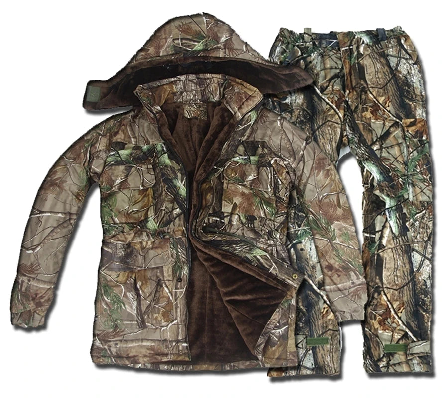 Tenue Camouflage Hiver Chasse Ghillie Suit Thermique – Polyester, Neige & Forêt | Pêche, Airsoft | T.44-54