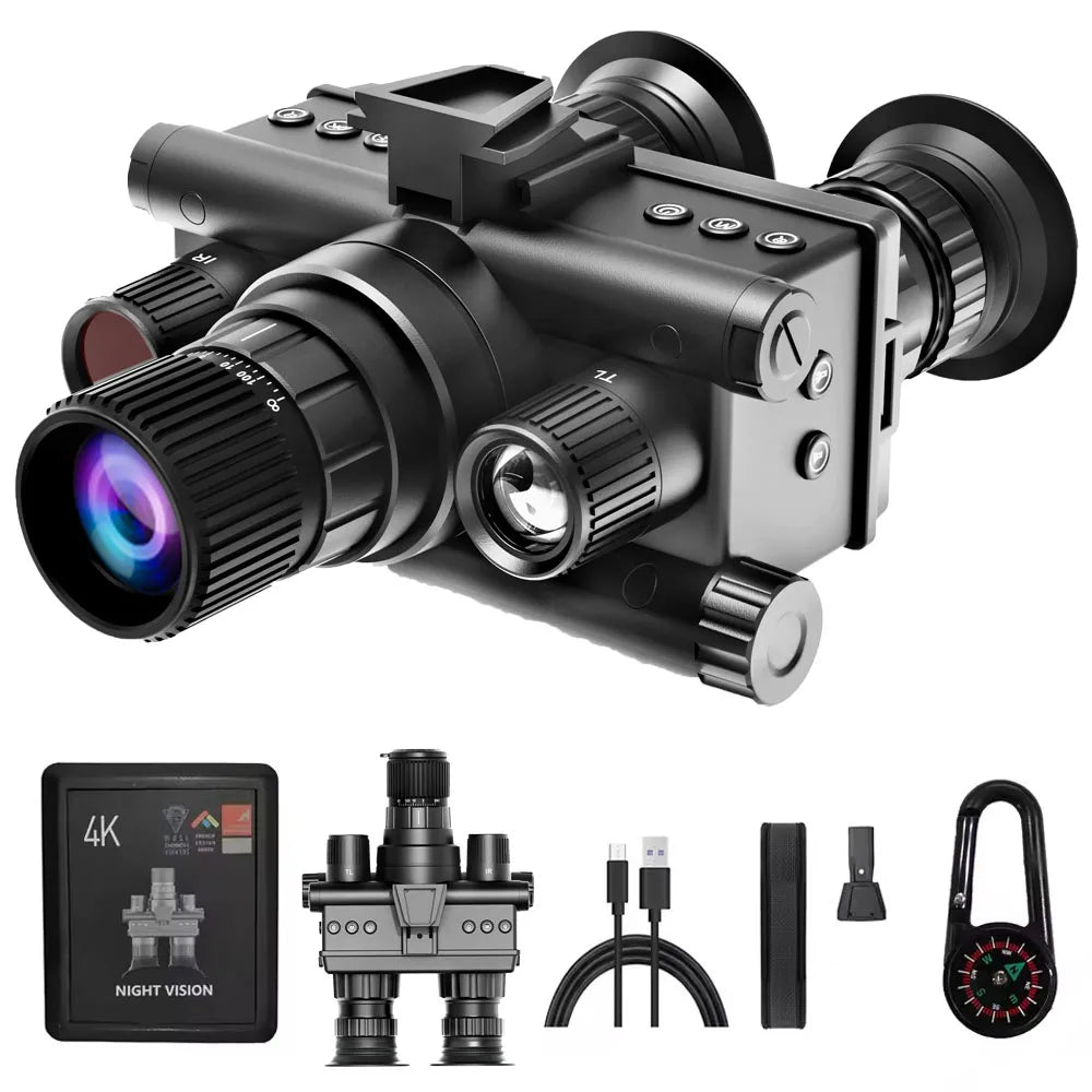 Lunette de Vision Infrarouge 4K 600M Rechargeable HD