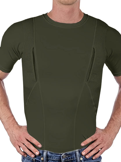 T-Shirt Holster Dissimulé Homme – Port Concealed Carry | Séchage Rapide | 6 Coloris | S à 5XL - BLACKBEARD OUTDOOR INDUSTRIES