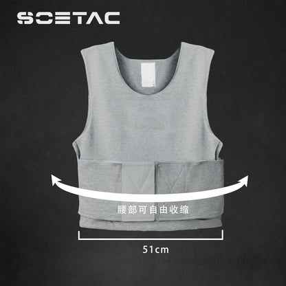 Housse de Gilet Pare-Balles Ultra Discrète - Ajustable, Coton Stretch