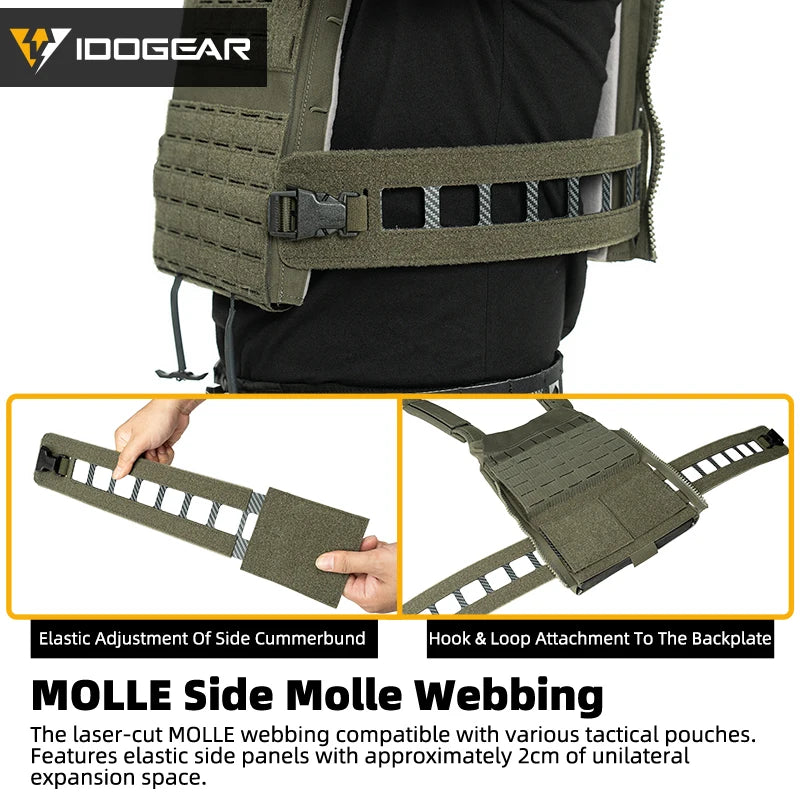 Gilet tactique IDOGEAR quick release laser cut léger MOLLE - BLACKBEARD OUTDOOR INDUSTRIES