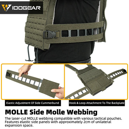 Gilet tactique IDOGEAR quick release laser cut léger MOLLE - BLACKBEARD OUTDOOR INDUSTRIES
