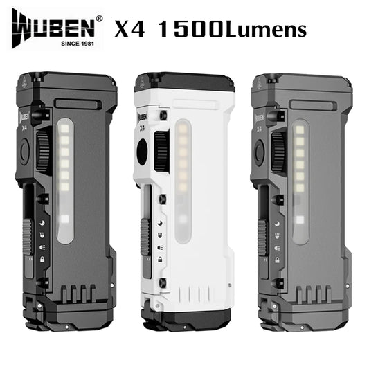 WUBEN X4 – Lampe EDC 1500lm RGB Double Faisceau Rechargeable USB-C
