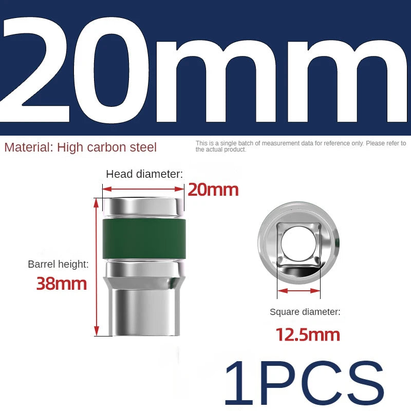 Jeu de Douilles 8-32 mm | Hexagonales 1/2" – Renforcées & Épaissies | Pour Clé à Chocs ou Pneumatique - BLACKBEARD OUTDOOR INDUSTRIES