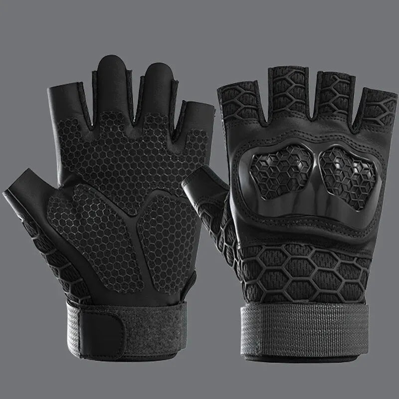 Gants Tactiques Demi-Doigt Militaire – Chasse Tir Combat Fitness Outdoor