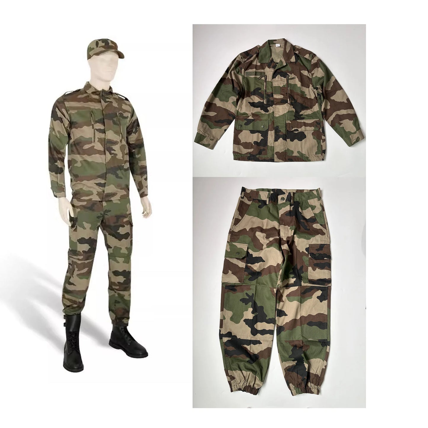 Ensemble Uniforme Militaire Français F2 Camouflage CE – Veste + Pantalon Combat Homme Outdoor - BLACKBEARD OUTDOOR INDUSTRIES