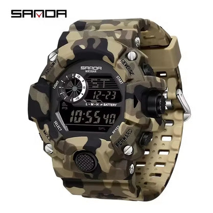 Montre numérique homme SANDA 2183 camouflage sport