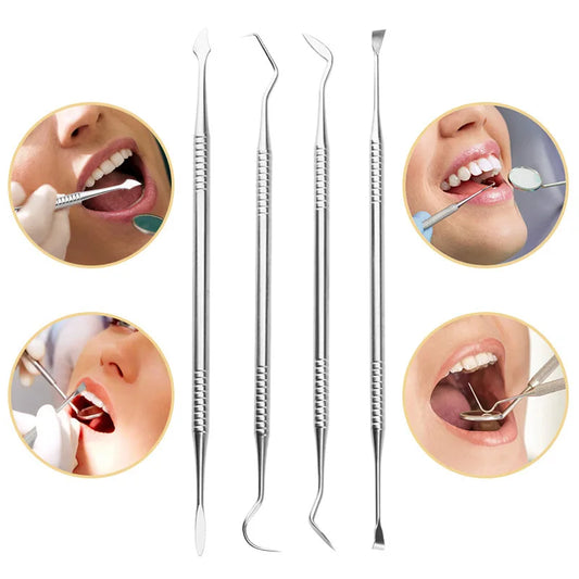 Kit Dentaire Inox – Détartreur, Miroir & Pince Bucco-Dentaire 5 ou 6 Pièces