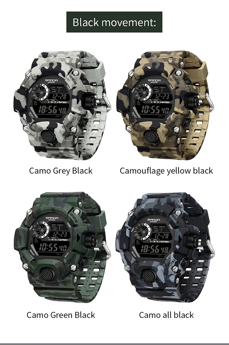 SANDA 2183 – Montre Électronique Homme - BLACKBEARD OUTDOOR INDUSTRIES