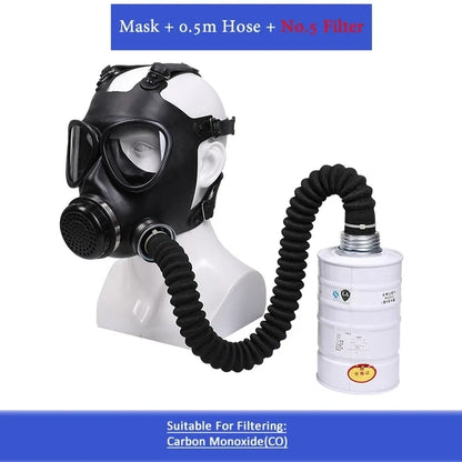 Masque à Gaz Intégral – Caoutchouc Naturel, Cartouche RD40, Certifié CE