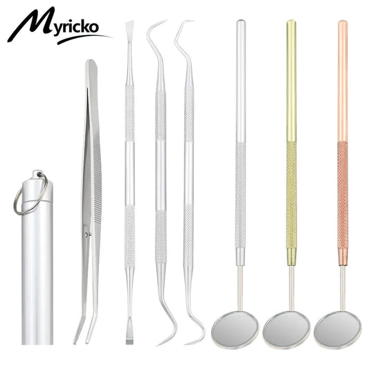 Kit d'Outils Dentaires Professionnels en Acier Inoxydable – Miroir, Sonde, Pince, Détartreur, Curette Ma boutique