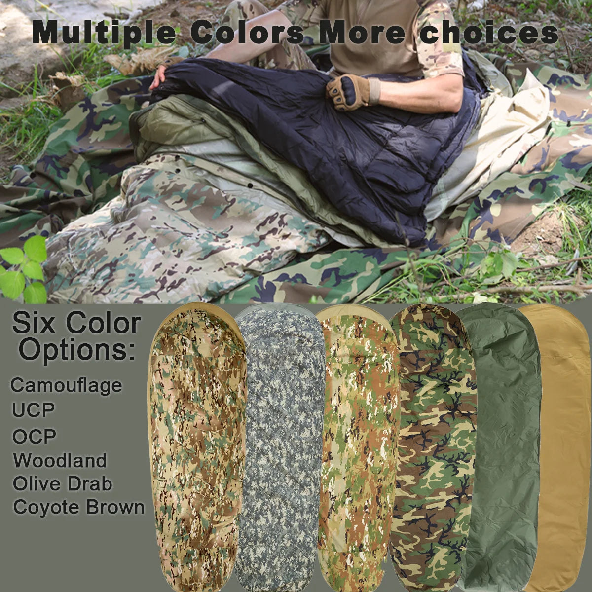 Housse de bivouac en nylon 220 × 90 cm – Sur-sac de couchage
