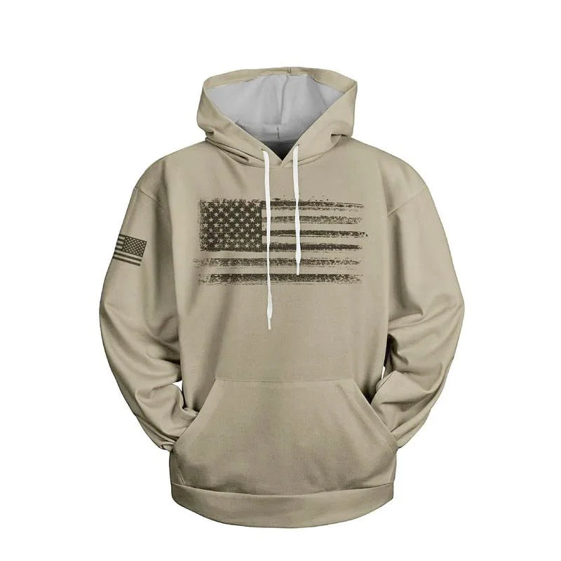 Hoodie Camouflage 3D Drapeau Américain — Sweat à Capuche Patriotique USA Imprimé Homme Femme Enfant - BLACKBEARD OUTDOOR INDUSTRIES