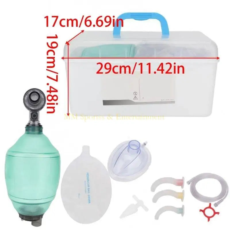 31BE Appareil de Réanimation Manuel pour Adultes – Ambu Bag PVC avec Tube à Oxygène – Outil de Premiers Secours BLACKBEARD OUTDOOR INDUSTRIES