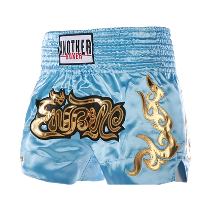 Short Muay Thai Brodé – MMA Kickboxing – Satin Polyester – Homme Femme Enfant - BLACKBEARD OUTDOOR INDUSTRIES
