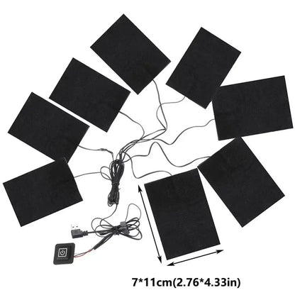 Patch chauffant USB pour vêtements – 3 niveaux, 7 × 11 cm