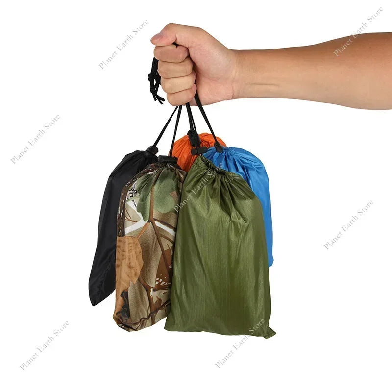 Poncho Pluie 3-en-1 Imperméable — Cape, Bâche & Tapis de Sol | Camouflage, Vert, Orange, Bleu, Noir - BLACKBEARD OUTDOOR INDUSTRIES