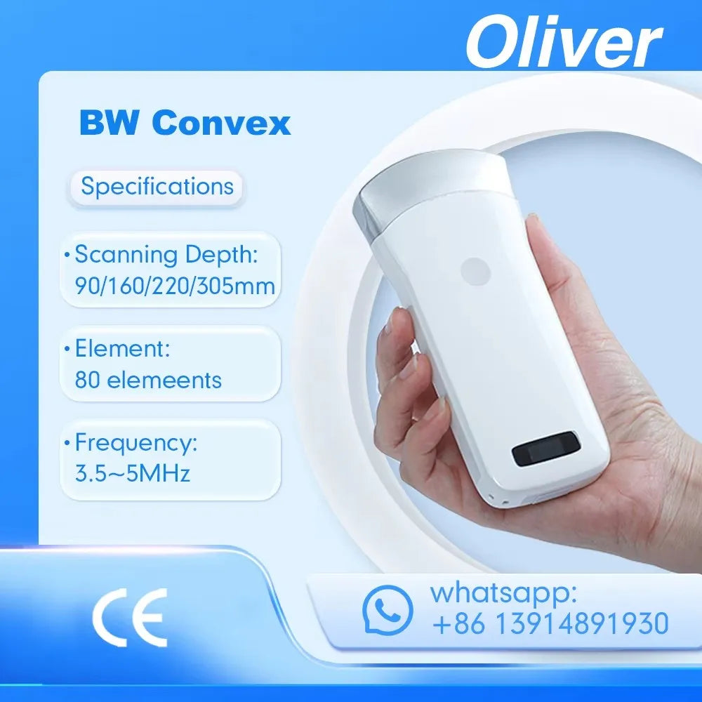 Échographe Portable WiFi 3-en-1 – Sonde Linéaire, Convexe & Transvaginale avec Étui