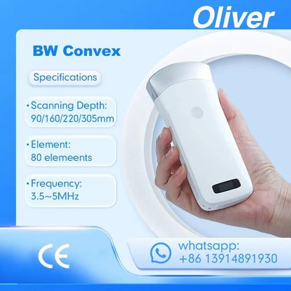 Échographe Portable WiFi 3-en-1 – Sonde Linéaire, Convexe & Transvaginale avec Étui