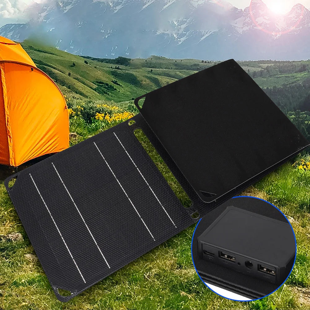Panneau Solaire Portable Pliable VAKIND 30W/40W – 5V/18V USB-A, USB-C & DC – Étanche IP65 pour Téléphones, Powerbanks, Randonnée, Camping - BLACKBEARD OUTDOOR INDUSTRIES