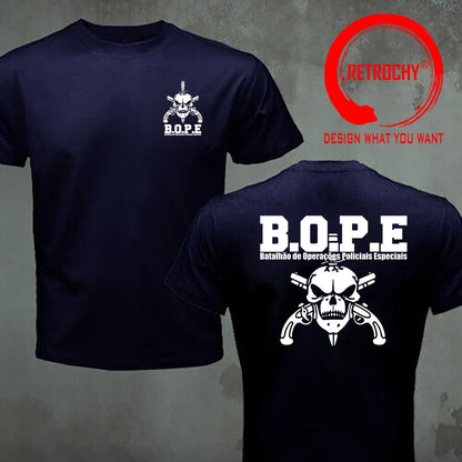 Brazil BOPE Elite Special Force T Shirt Black Beige White Cotton O-Neck Summer Short Sleeve Casual Mens T-shirt Plus Size S-6XL - BLACKBEARD OUTDOOR INDUSTRIES